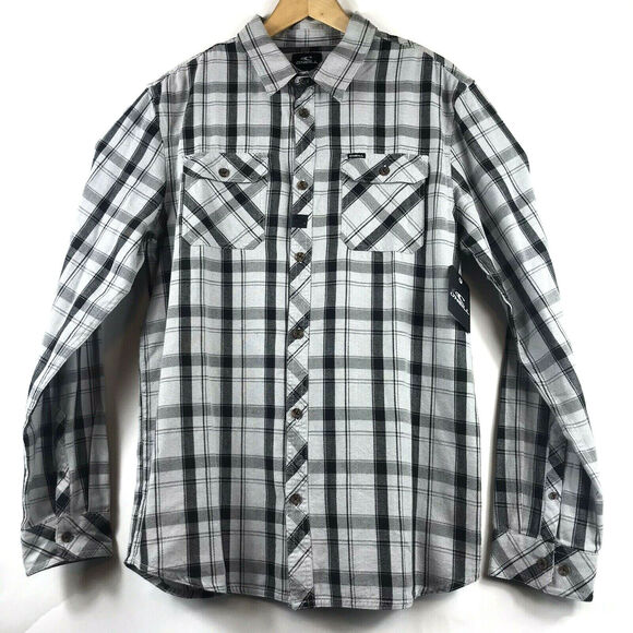 O'Neill Other - O'Neill Mens Carpenter LS Gray Black Plaid Long Sleeve Shirt Large $55